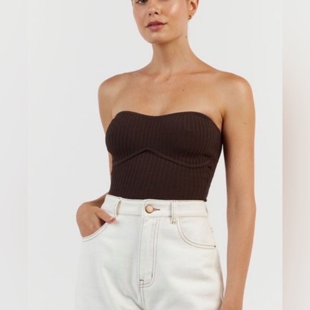 Dissh Raven bandeau knit top